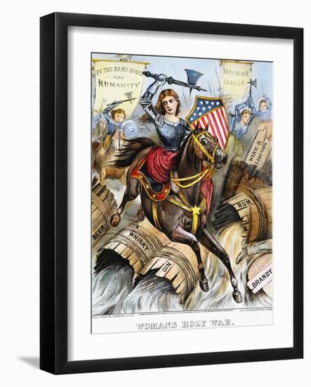 Woman's Holy War, 1874-Currier & Ives-Framed Giclee Print