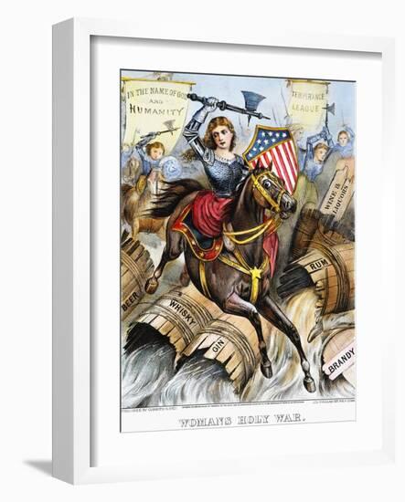 Woman's Holy War, 1874-Currier & Ives-Framed Giclee Print