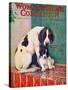 Woman's Home Companion, 1924; Dog And Puppy On A Doorstep-Woman's Home Companion-Stretched Canvas