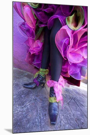 Woman's Legs and Shoes Dressed for Carnival, Venice, Italy-Jaynes Gallery-Mounted Photographic Print