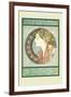 Woman's Profile-Alphonse Mucha-Framed Art Print