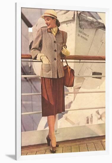 Woman's Suit for Ocean Liner Travel-null-Framed Art Print