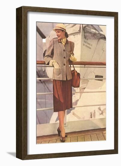 Woman's Suit for Ocean Liner Travel-null-Framed Art Print