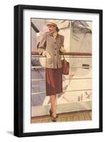 Woman's Suit for Ocean Liner Travel-null-Framed Art Print