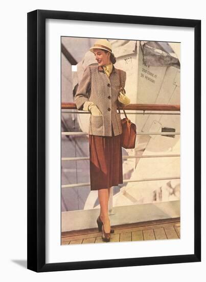 Woman's Suit for Ocean Liner Travel-null-Framed Art Print