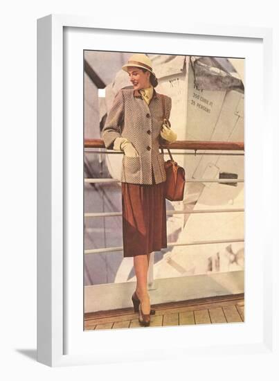 Woman's Suit for Ocean Liner Travel-null-Framed Art Print