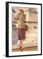 Woman's Suit for Ocean Liner Travel-null-Framed Art Print