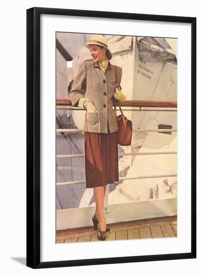 Woman's Suit for Ocean Liner Travel-null-Framed Art Print