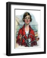 "Woman Sailor,"October 15, 1927-William Haskell Coffin-Framed Giclee Print