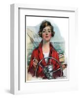 "Woman Sailor,"October 15, 1927-William Haskell Coffin-Framed Giclee Print