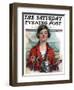 "Woman Sailor," Saturday Evening Post Cover, October 15, 1927-William Haskell Coffin-Framed Giclee Print