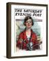 "Woman Sailor," Saturday Evening Post Cover, October 15, 1927-William Haskell Coffin-Framed Giclee Print