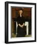 Woman Sat by a Fireplace, 1915-Amedeo Modigliani-Framed Giclee Print