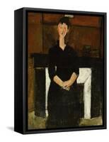 Woman Sat by a Fireplace, 1915-Amedeo Modigliani-Framed Stretched Canvas