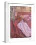 Woman Sat on a Red Settee-Henri de Toulouse-Lautrec-Framed Giclee Print