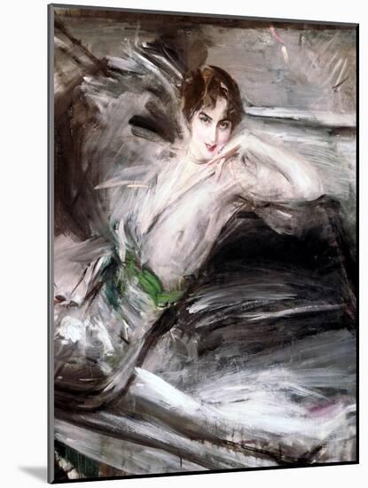 Woman Sat on Chair, C1860-Giovanni Boldini-Mounted Giclee Print