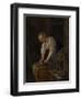 Woman Scouring Metalware-Jan Havicksz Steen-Framed Art Print