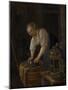 Woman Scouring Metalware-Jan Havicksz Steen-Mounted Art Print