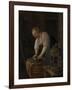 Woman Scouring Metalware-Jan Havicksz Steen-Framed Art Print