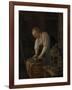 Woman Scouring Metalware-Jan Havicksz Steen-Framed Art Print