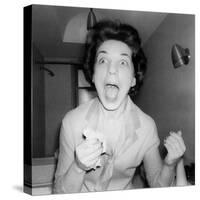 Woman Screaming, Ca. 1956-null-Stretched Canvas