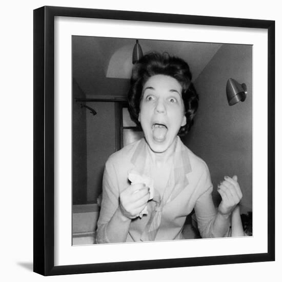 Woman Screaming, Ca. 1956-null-Framed Photographic Print