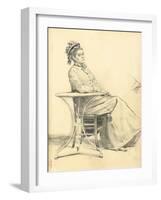 Woman Seated at a Cafe Table, C. 1872-1875-Ilya Efimovich Repin-Framed Giclee Print