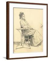 Woman Seated at a Cafe Table, C. 1872-1875-Ilya Efimovich Repin-Framed Giclee Print