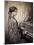 Woman Seated at Piano-Eugene Deveria-Mounted Premium Giclee Print