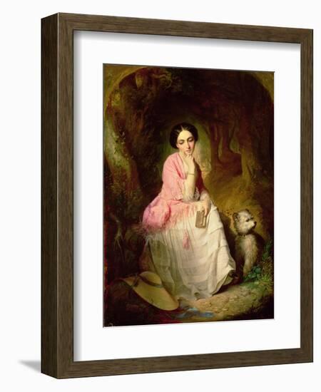 Woman Seated in a Forest Glade-Gyorgyi Giergl Alajos-Framed Giclee Print