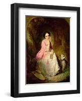 Woman Seated in a Forest Glade-Gyorgyi Giergl Alajos-Framed Giclee Print