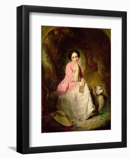 Woman Seated in a Forest Glade-Gyorgyi Giergl Alajos-Framed Giclee Print