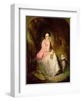 Woman Seated in a Forest Glade-Gyorgyi Giergl Alajos-Framed Giclee Print