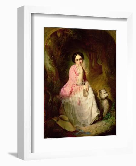 Woman Seated in a Forest Glade-Gyorgyi Giergl Alajos-Framed Giclee Print