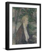 Woman Seated in a Garden, 1891-Henri de Toulouse-Lautrec-Framed Giclee Print