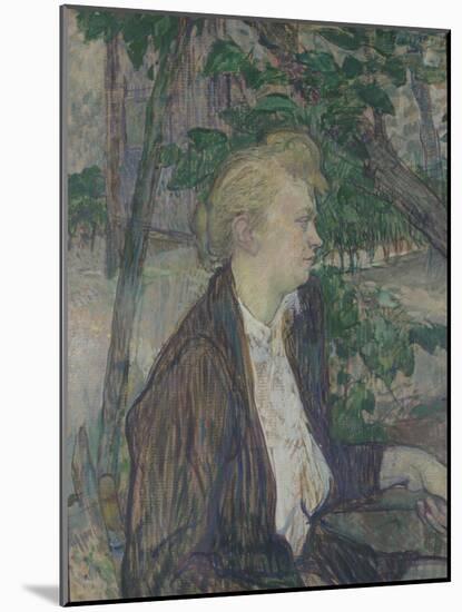 Woman Seated in a Garden, 1891-Henri de Toulouse-Lautrec-Mounted Giclee Print