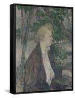 Woman Seated in a Garden, 1891-Henri de Toulouse-Lautrec-Framed Stretched Canvas