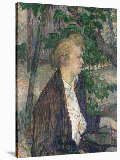 Woman Seated in a Garden, 1891-Henri de Toulouse-Lautrec-Stretched Canvas