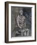 Woman Seated in the Underground-Henry Moore-Framed Giclee Print