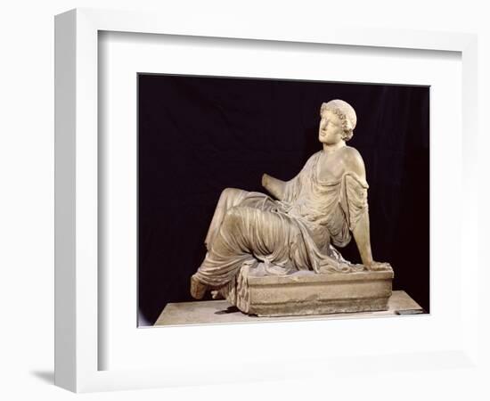 Woman Seated on a Altar, "The Supplicant Barberini," circa 440-430 BC-null-Framed Giclee Print