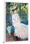 Woman Seated on a Bench, C1874-Claude Monet-Framed Giclee Print