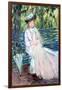 Woman Seated on a Bench, C1874-Claude Monet-Framed Giclee Print