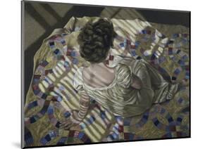 Woman Seated on a Quilt, c.1990-Helen J. Vaughn-Mounted Premium Giclee Print