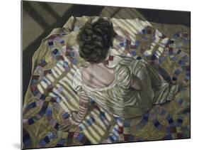 Woman Seated on a Quilt, c.1990-Helen J. Vaughn-Mounted Giclee Print