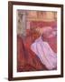 Woman Seated on a Red Settee-Henri de Toulouse-Lautrec-Framed Giclee Print