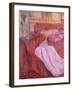 Woman Seated on a Red Settee-Henri de Toulouse-Lautrec-Framed Giclee Print