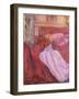 Woman Seated on a Red Settee-Henri de Toulouse-Lautrec-Framed Giclee Print