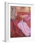 Woman Seated on a Red Settee-Henri de Toulouse-Lautrec-Framed Giclee Print