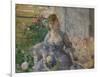 Woman Seated on a Sofa-Berthe Morisot-Framed Art Print