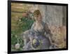 Woman Seated on a Sofa-Berthe Morisot-Framed Art Print